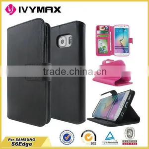 Wallet PU Leather Mobile Phone Case Manufacturer for Samsung Galaxy s6 Edge thumbnail-1