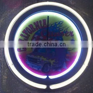 Wholesale Double Ring Neon Clock thumbnail-1