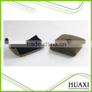 Huaxin Brown Velvet Plastic Pendant Jewelry Storage Gift Button Box thumbnail-1