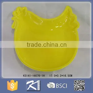 Wholesale Ceramic Plate Cheap Porcelain Chicken Shape Plates for Dinner thumbnail-1