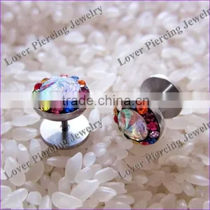 High Polishing Steel Fake Ear Tunnel Piercing [FC-885] thumbnail-1