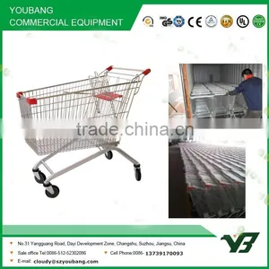 Galvanize Supermarket Shopping Cart / Shopping Trolley 80L thumbnail-1
