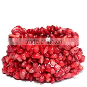 Gravel Bead Amethyst Red Coral Turquoise Bracelet thumbnail-3