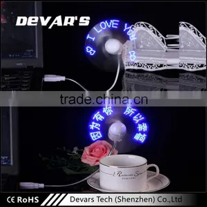 2016 Newest Factory LED Flashing Message Mini Fan thumbnail-3