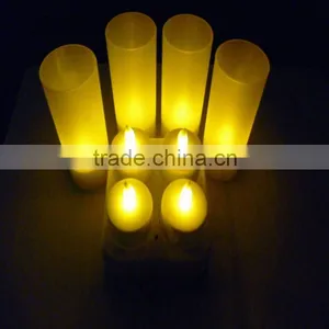 4 Sets of Flickering LED Rechargeable Candle thumbnail-1