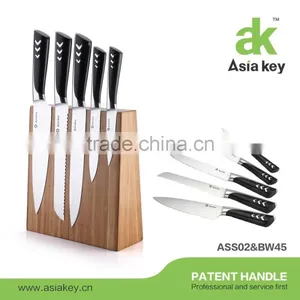 Bamboo Magnetic Cutlery Knife Block, 6-piece S/s Knife Set thumbnail-1