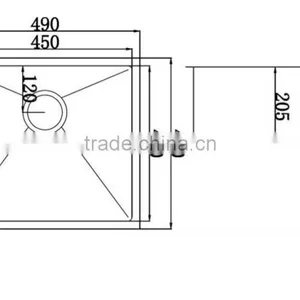SUS304 Handmade Undermount Single Bowl Handmade Bar Sink Made in China thumbnail-6