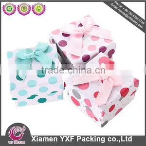 Jewerly Paper Board Paper Packaging Box With Ribbon thumbnail-3