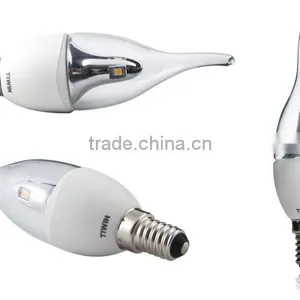 TIWIN 4W LED Candle 5700K Flame White Body With CE,RoHS&TUV Certification thumbnail-2