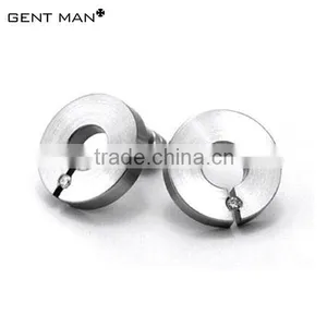 Latest Coolman Design 316L Stainless Steel Fashion Ear Studs Jewelry ,Cubic Zirconia Channel Setting 316Lwomen Earring thumbnail-1