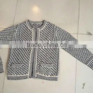 ASM-349 Round Neck Long Sleeves Cardigan Ladies thumbnail-1