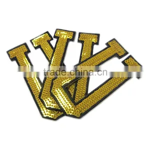 Unique Hand Made Embroidery Custom Logo Sequins Name Brand Patches thumbnail-1