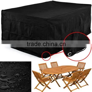 PU Backed Polyester Outdoor Home Garden Waterproof Rectangle Table Cover thumbnail-1
