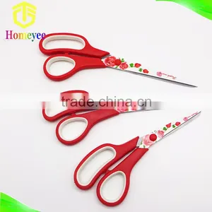 Favorable Red Handle Flower Painting Office Scissors School Scissors Student Scissors Paper Cutting Scissors thumbnail-4