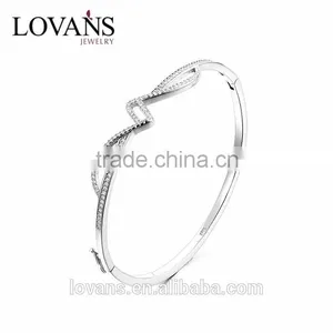 Latest Design Vogue Jewellery Open Pure Silver Bangle Bracelets SBG387W thumbnail-1