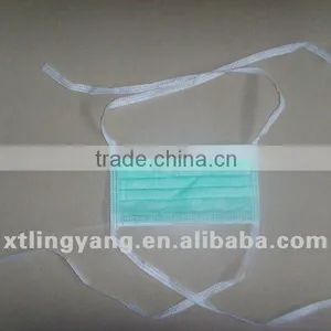 Disposable Non-woven 3-ply Surgical Face Mask With Tie on thumbnail-1