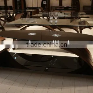 High Quality MDF/Plywood Coffee Glass Table S113 thumbnail-1