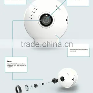 WiFi Fisheye Cloud Smart Bulb Mini Wifi Camera 720p thumbnail-3