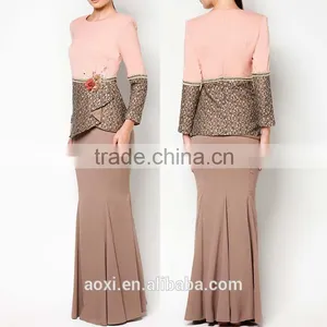 Printed Appliqued Excellent Supplier Made in China Muslim Dress thumbnail-1