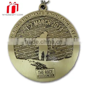 Gold / Nickel / Bronze Custom Football Award Metal Medal thumbnail-1