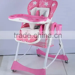 Seedling New Multi-Function 3 in 1 Plastic Baby High Feeding Chair With Cover Baby High Chair thumbnail-1