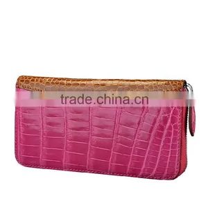 Fashion Long Design Crocodile Skin Lady Zipper Wallet Genuine Leather Wallet Women thumbnail-1