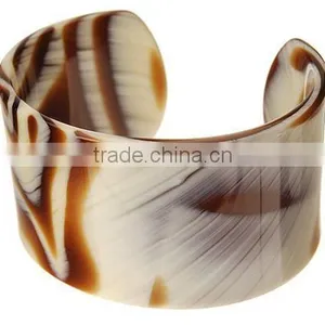 Cellulose Acetate Handmade Tortoise Shell Cuff Bracelet thumbnail-2
