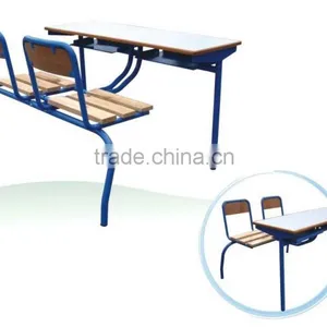 Cheep Detachable 2-person Desk & Chair School Furniture A-130 thumbnail-4