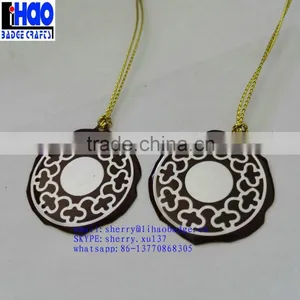Metal Hang Tag ,epoxy Tag With Gold Bungee Cord thumbnail-2