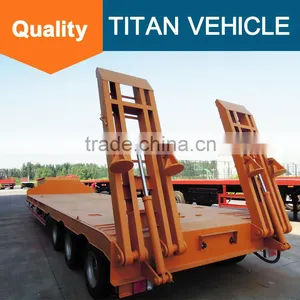 Used Low Bed Trailer , Second-hand Low Bed Truck Trailer Excavator Trailer thumbnail-2
