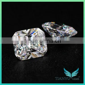 Wholesale Loose Synthetic CZ Stone 8*10 White Heat Octagon Cubic Zircon Price thumbnail-4