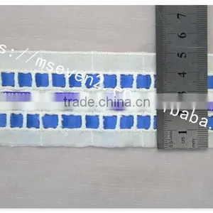 Fashion Design 5cm Width Embroidery Satin Ribbon With Cotton Triming thumbnail-6
