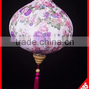 Latest Design High Quality Fabric Blue Round Lantern Wholesale thumbnail-6