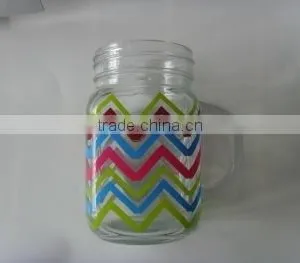Spray Color Glass Bottle With Handle thumbnail-1