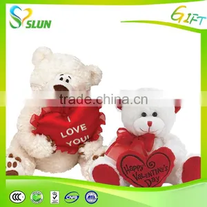 Valentine's Day Teddy Bear Plush Toy With Red Heart thumbnail-4
