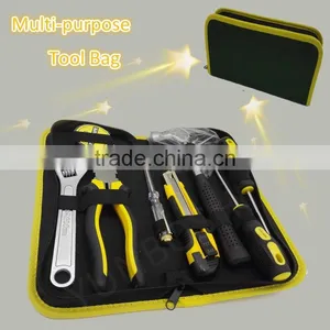 Household Multi-functional 9 Pcs Hardware Tool Kit Bag thumbnail-1