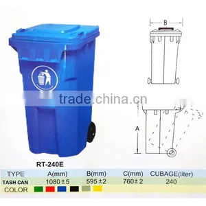 240L HDPE Waste Bin thumbnail-2