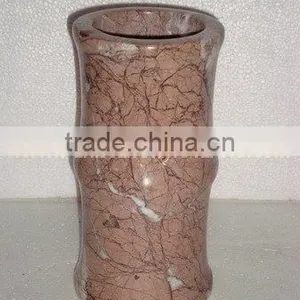 BEAUTIFUL MARINA PINK MARBLE FLOWER VASES thumbnail-4