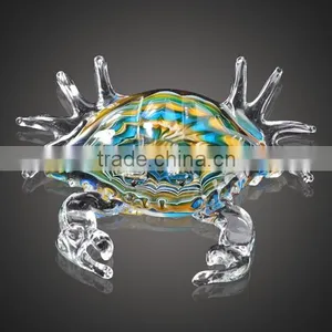 Hand Made Small Home Decorative Blue Crabs Sculpture thumbnail-1