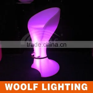 Excellent Design CE and Rohs Compliant Waterproof Colourful Rechargeable RGB LED Lighting Up Bar Stool Bar Chair thumbnail-1