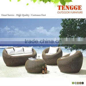 Aluminum Outdoor Furniture Wicker Material Sofa TG6030 thumbnail-1