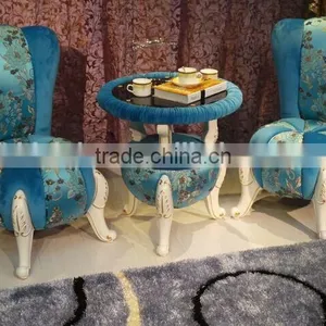 BISINI Classic Solid Wood With Fabric Chair, Elegant Designed Living Room Set, Leisure Table and Chairs Set (BF01-X1199) thumbnail-3