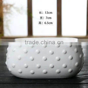 New Design Succulent Samll White Ceramic Flower Pots Wholesale thumbnail-6
