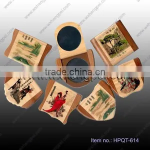 Bamboo Cosmetic Makeup Mirror Pocket Mirror thumbnail-1