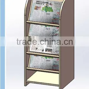MED5222 4 Tier MDF Slope Newspaper Stand thumbnail-1