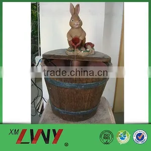 Custom Size Lovely Bucket Base Rabbit Fountain thumbnail-1