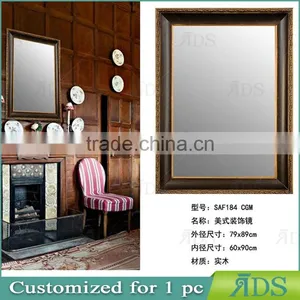 Hand Paint Finish Decorative Solid Wood Carving Mirror Frame thumbnail-6