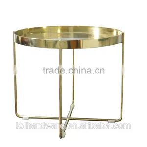 Hot Sales Online Morden Living Room Glass Top Stainless Steel Coffee Table Frame for Barss thumbnail-3