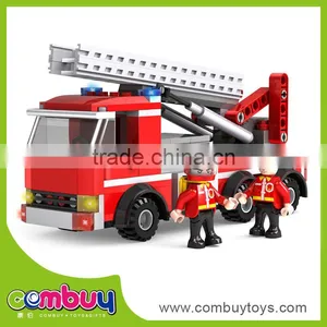 Creative Children Diy Building Blocks Set Mini Fire Truck Toy thumbnail-1