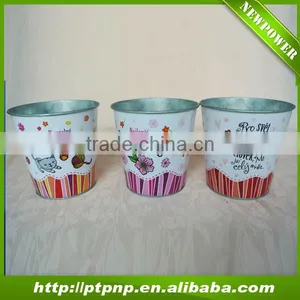 Lovely Garden Metal Cartoon Flower Pot thumbnail-1